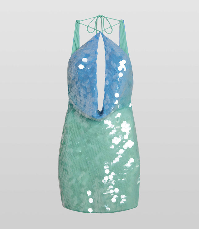 Women's Sleeveless Flowy Cocktail Party Mini Dress