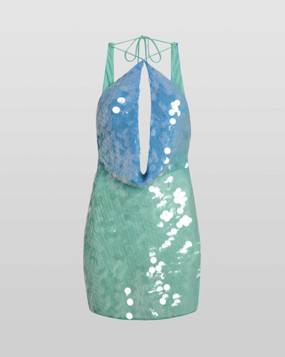 Women's Sleeveless Flowy Cocktail Party Mini Dress