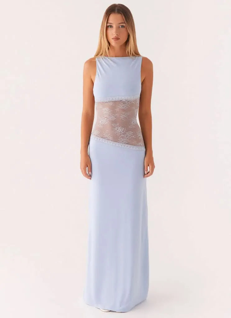 Women Sleeveless Lace Cutout Maxi Dress - product image 4