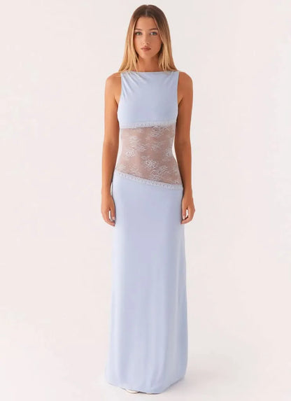 Women Sleeveless Lace Cutout Maxi Dress - product image 4