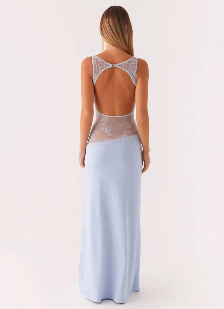 Women Sleeveless Lace Cutout Maxi Dress - product image 5