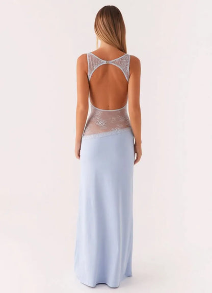 Women Sleeveless Lace Cutout Maxi Dress - product image 5
