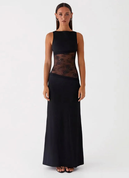 Women Sleeveless Lace Cutout Maxi Dress - product image 1