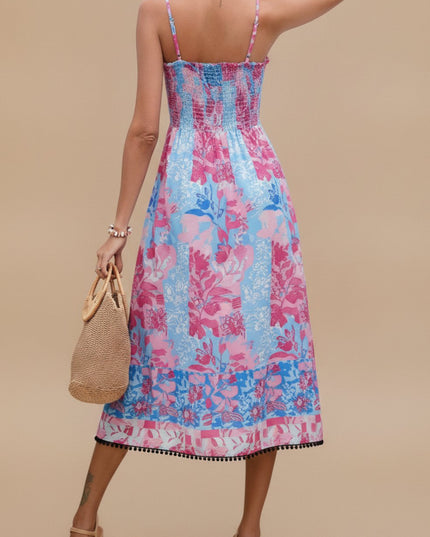 Women's Sleeveless Spaghetti Strap Midi Summer Dress