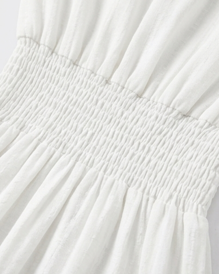 Women's Smocked Waist Tiered Summer Midi Dress