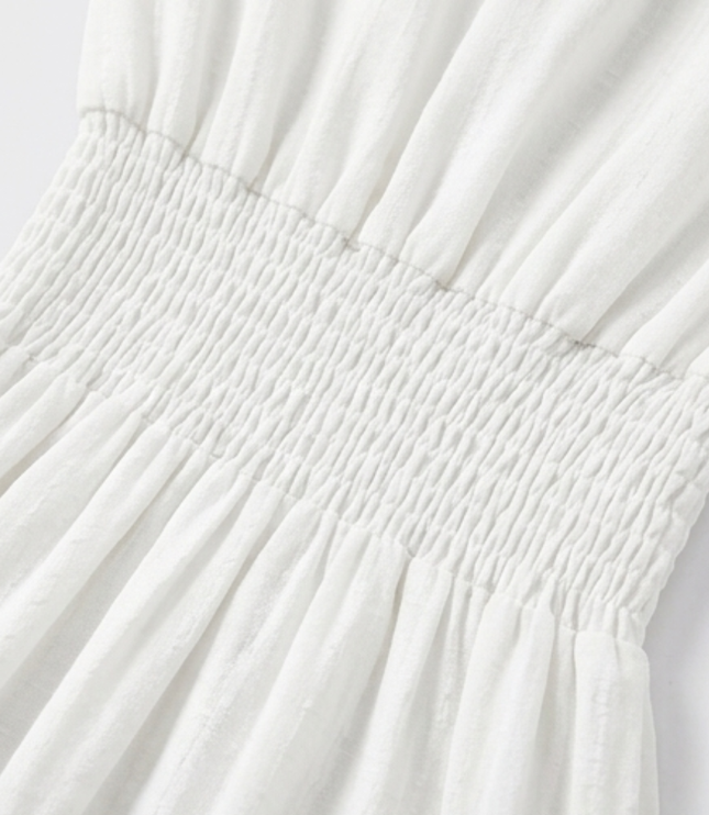 Women's Smocked Waist Tiered Summer Midi Dress