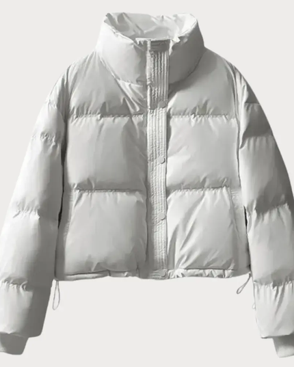 Women's Snap-Front Cropped Puffer Jacket