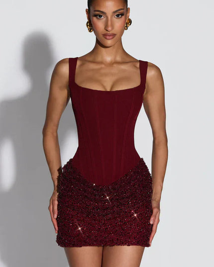 Women's Sparkle Sequin Bodycon Homecoming Mini Dress