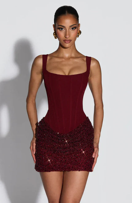 Women's Sparkle Sequin Bodycon Homecoming Mini Dress