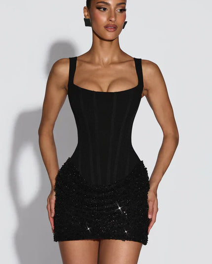 Women's Sparkle Sequin Bodycon Homecoming Mini Dress