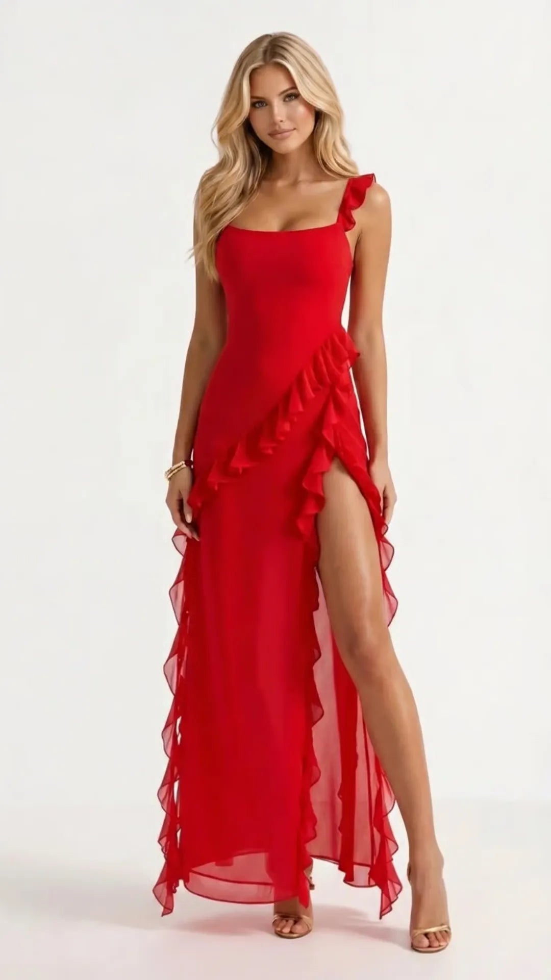 Women Square Neck Ruffled Maxi Dress - product image 2