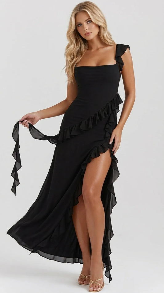 Women Square Neck Ruffled Maxi Dress - product image 1