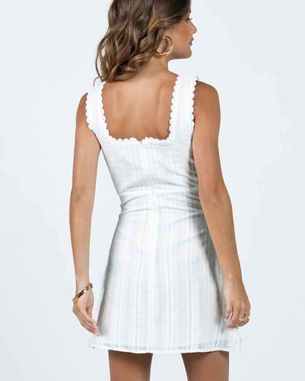 Women's Square Neck Summer Mini Dress for Day to Night