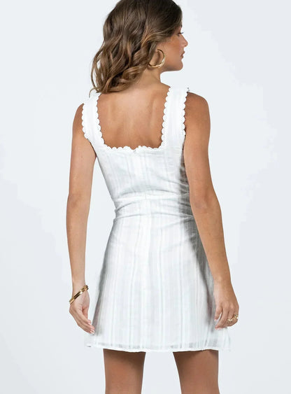 Women's Square Neck Summer Mini Dress for Day to Night