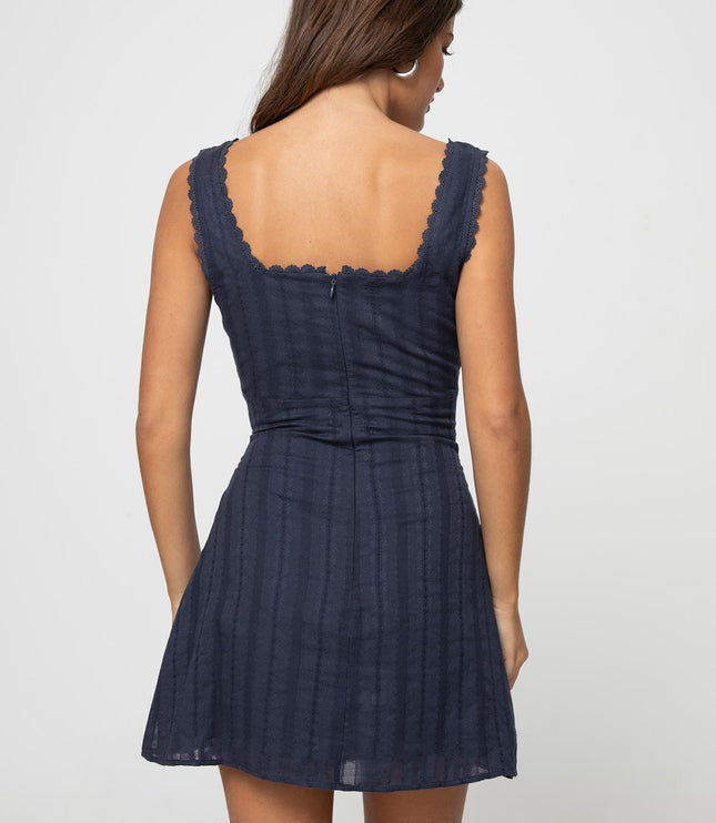 Women's Square Neck Summer Mini Dress for Day to Night
