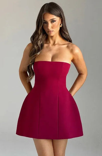 Women Strapless Bubble Mini Dress - product image 14