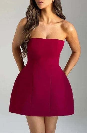 Women Strapless Bubble Mini Dress - product image 15