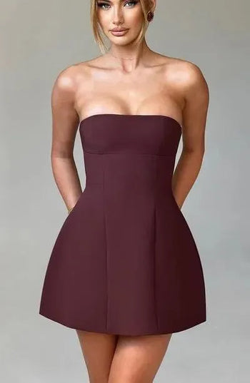 Women Strapless Bubble Mini Dress - product image 22