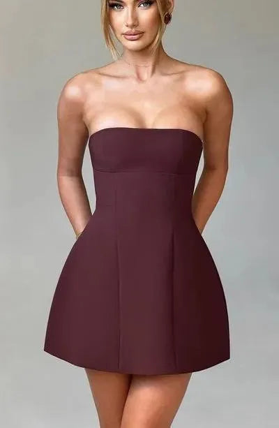 Women Strapless Bubble Mini Dress - product image 22