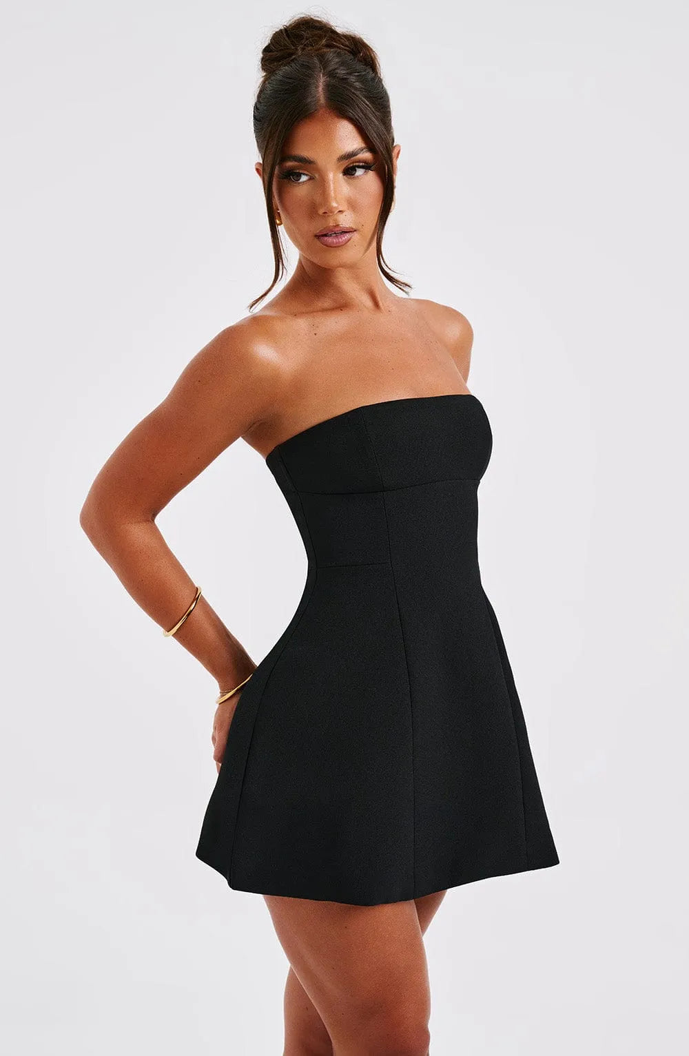 Women's Strapless Bubble Hem Cocktail Mini Dress – Cult of Mode
