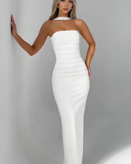 Women Strapless Ruched Maxi Bodycon Dress - product image 4
