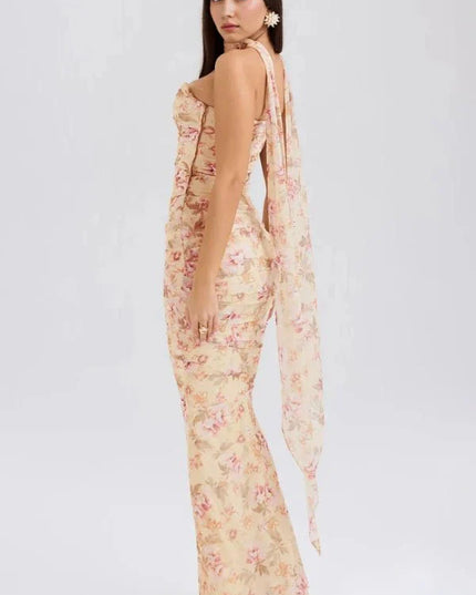 Women's Cocktail Strapless Mesh Back Tie Maxi Dress - product image 17