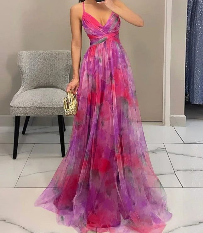 Women's Strappy Wrap Front Sleeveless Maxi Sundress