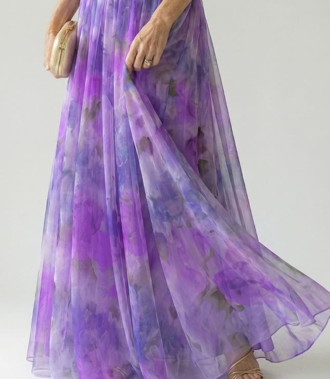 Women's Strappy Wrap Front Sleeveless Maxi Sundress