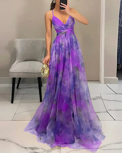 Women's Strappy Wrap Front Sleeveless Maxi Sundress