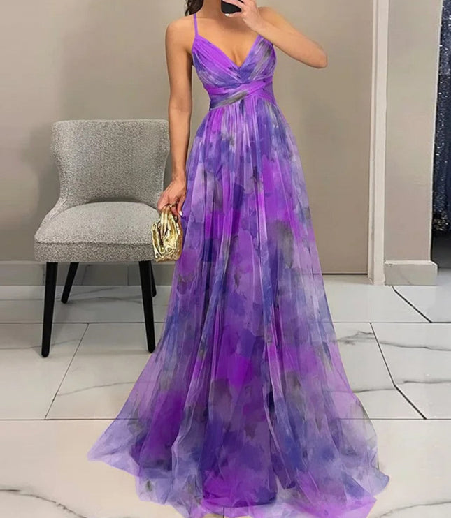 Women's Strappy Wrap Front Sleeveless Maxi Sundress