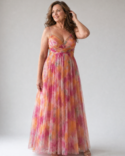 Women's Strappy Wrap Front Sleeveless Maxi Sundress