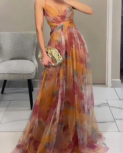 Women's Strappy Wrap Front Sleeveless Maxi Sundress