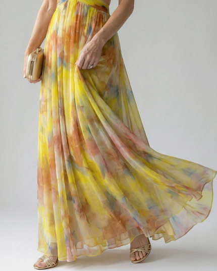 Women's Strappy Wrap Front Sleeveless Maxi Sundress