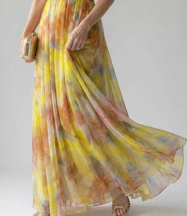 Women's Strappy Wrap Front Sleeveless Maxi Sundress