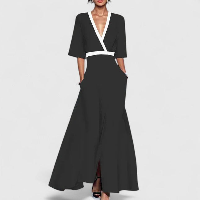 Women's Summer Wedding Guest Wrap Top and Wide Leg Pants