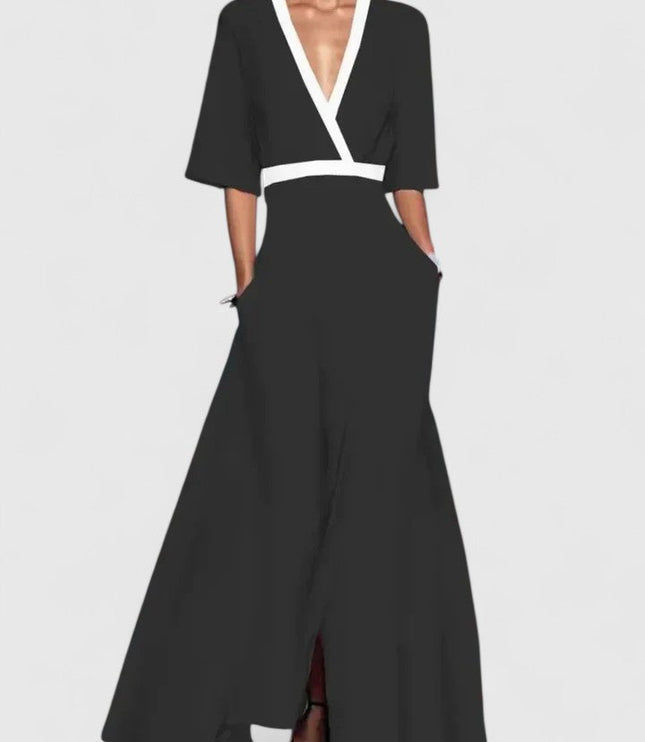 Women's Summer Wedding Guest Wrap Top and Wide Leg Pants