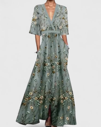 Women's Summer Wedding Guest Wrap Top and Wide Leg Pants