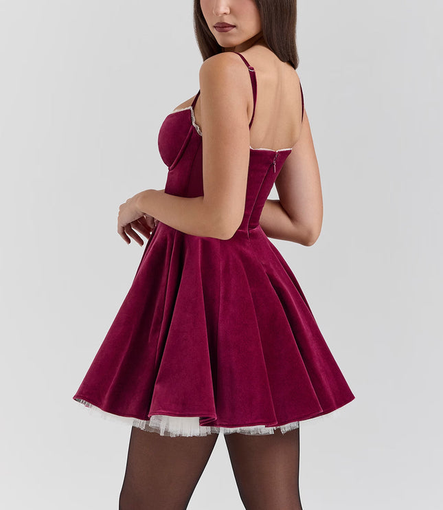 Women's Sweetheart Skater Mini Cocktail Party Dress