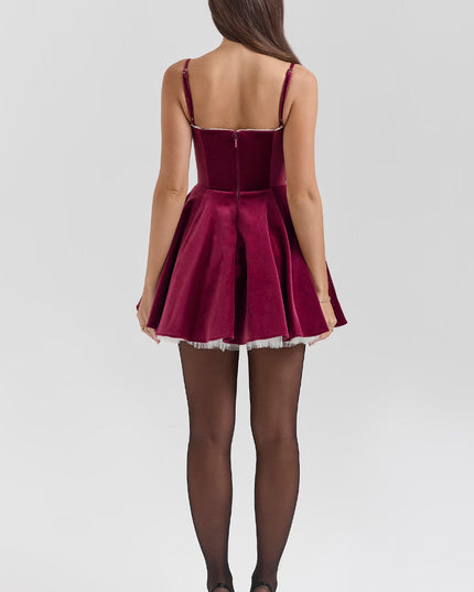 Women's Sweetheart Skater Mini Cocktail Party Dress