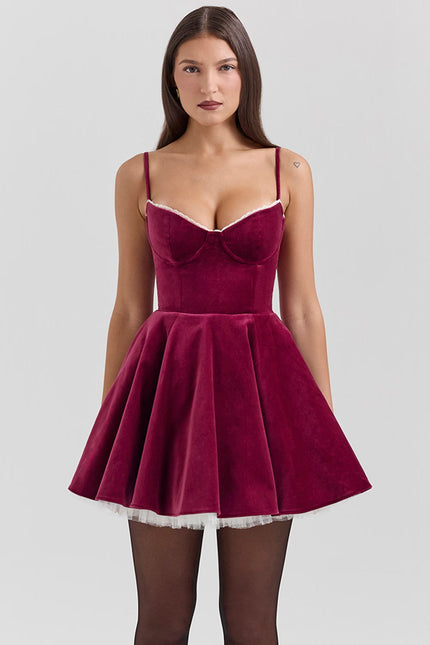 Women's Sweetheart Skater Mini Cocktail Party Dress