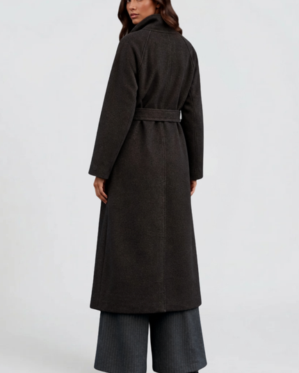 Women's Tailored Longline Stand Collar Winter Coat