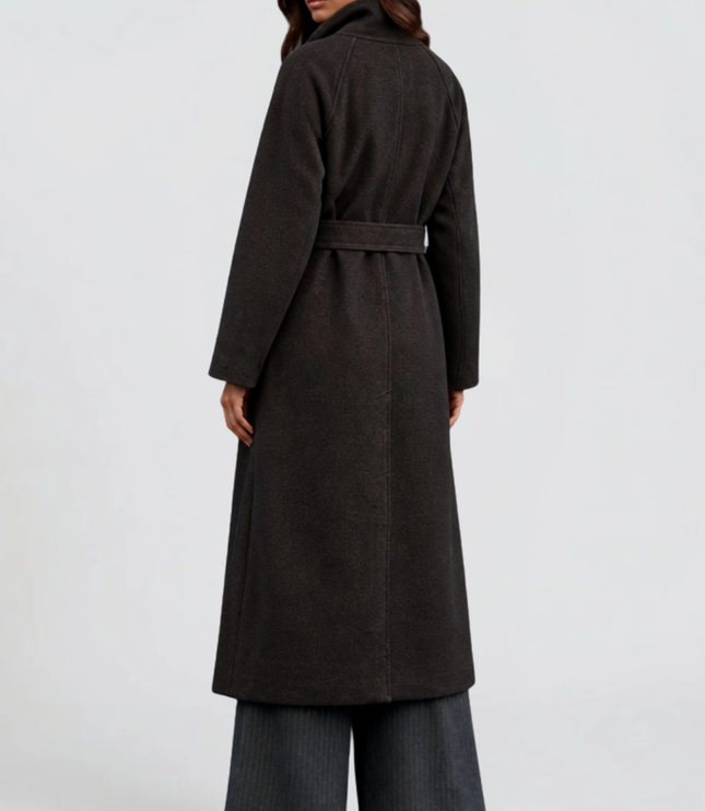 Women's Tailored Longline Stand Collar Winter Coat