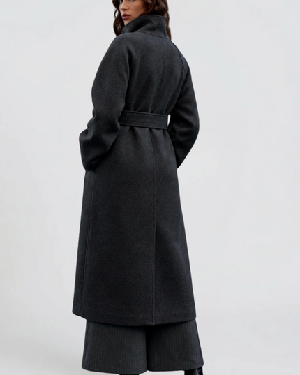 Women's Tailored Longline Stand Collar Winter Coat