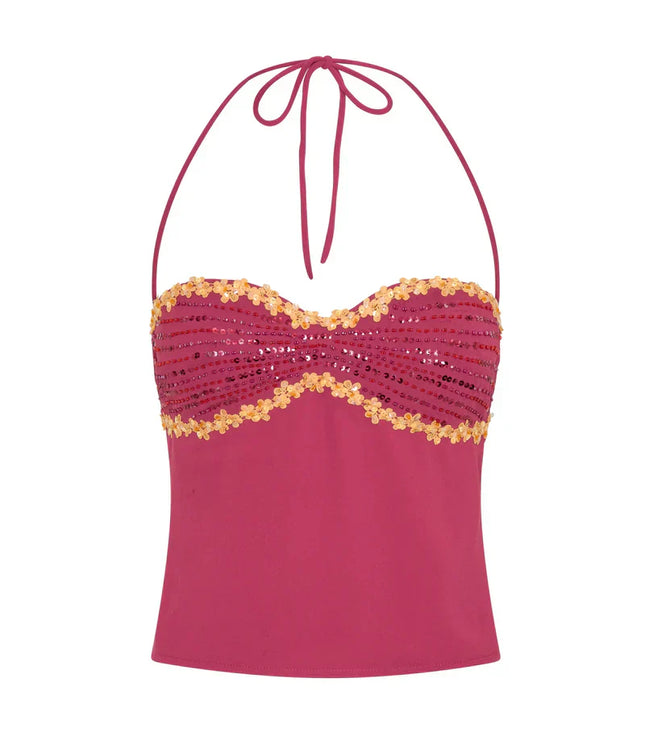 Women's Two Piece Co-ord Crop Top and Skirt Set
