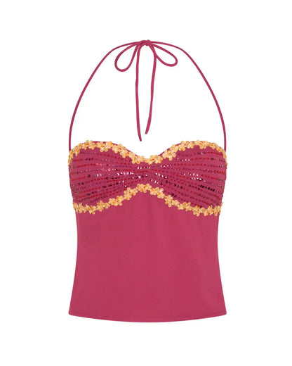 Women's Two Piece Co-ord Crop Top and Skirt Set