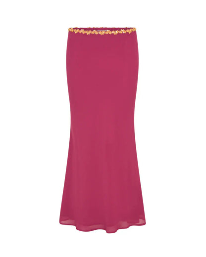 Women's Two Piece Co-ord Crop Top and Skirt Set