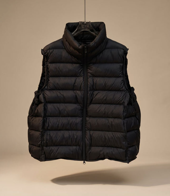 Women's Two-Way Zip Stand Collar Quilted Puffer Vest