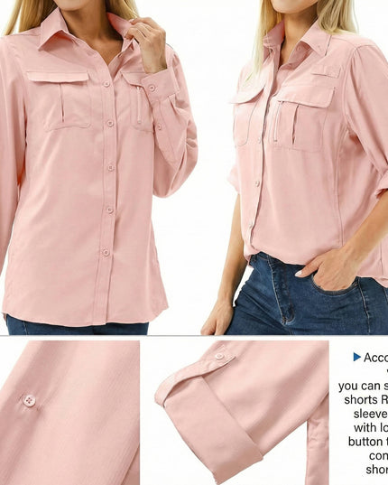 Women's UPF 50 Long Sleeve Hiking and Outdoor Shirt