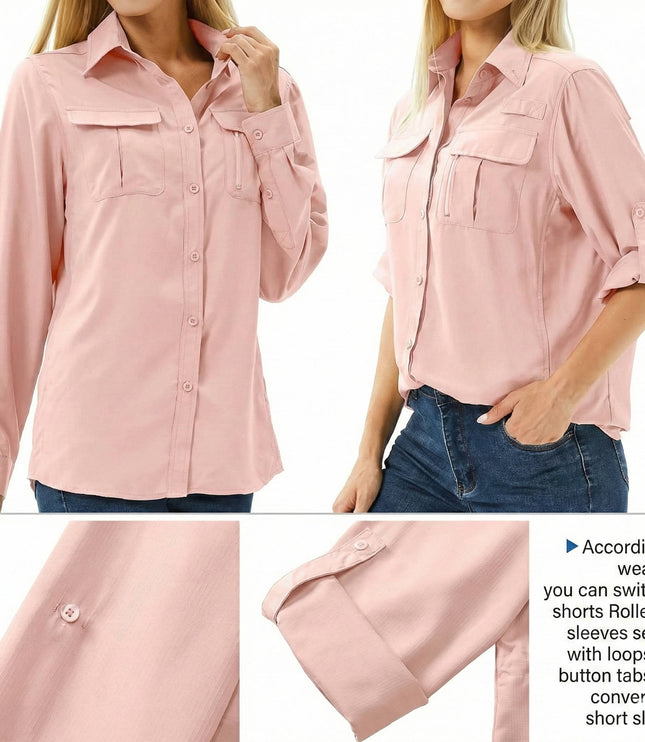 Women's UPF 50 Long Sleeve Hiking and Outdoor Shirt
