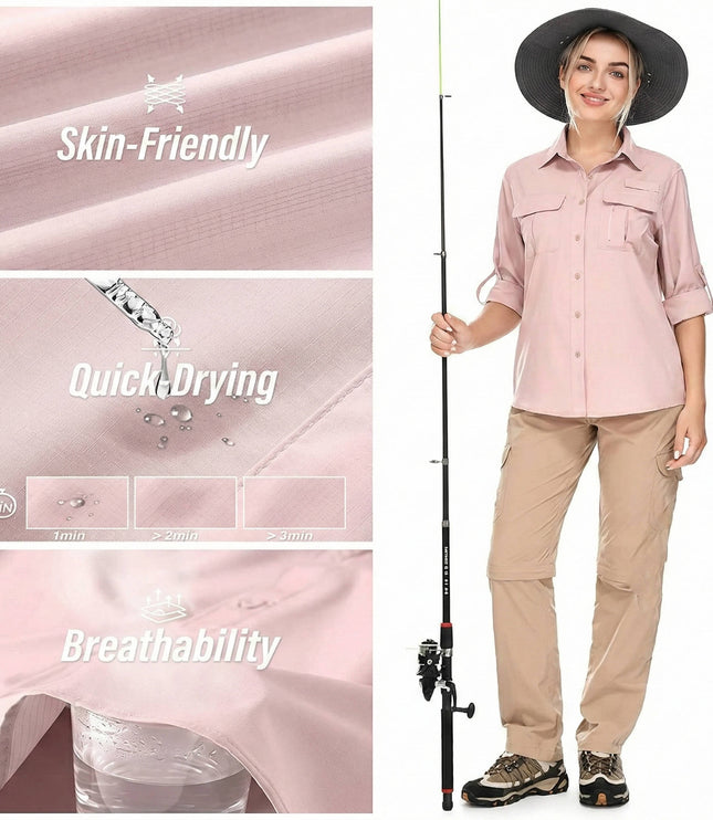 Women's UPF 50 Long Sleeve Hiking and Outdoor Shirt